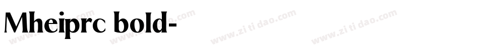 Mheiprc bold字体转换
